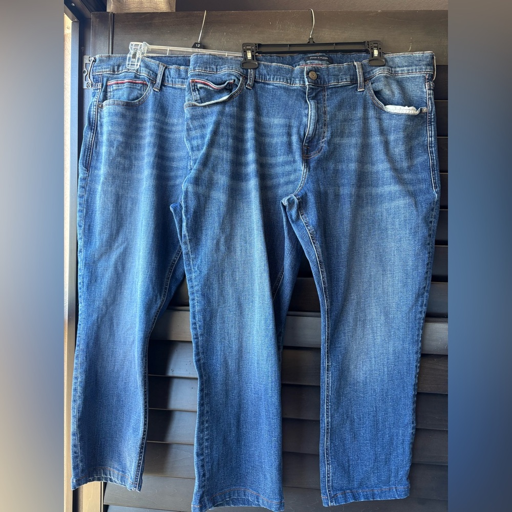 Tommy Hilfiger Jeans Straight Blue Jeans 40 x 25 TWO PAIRS of Jeans